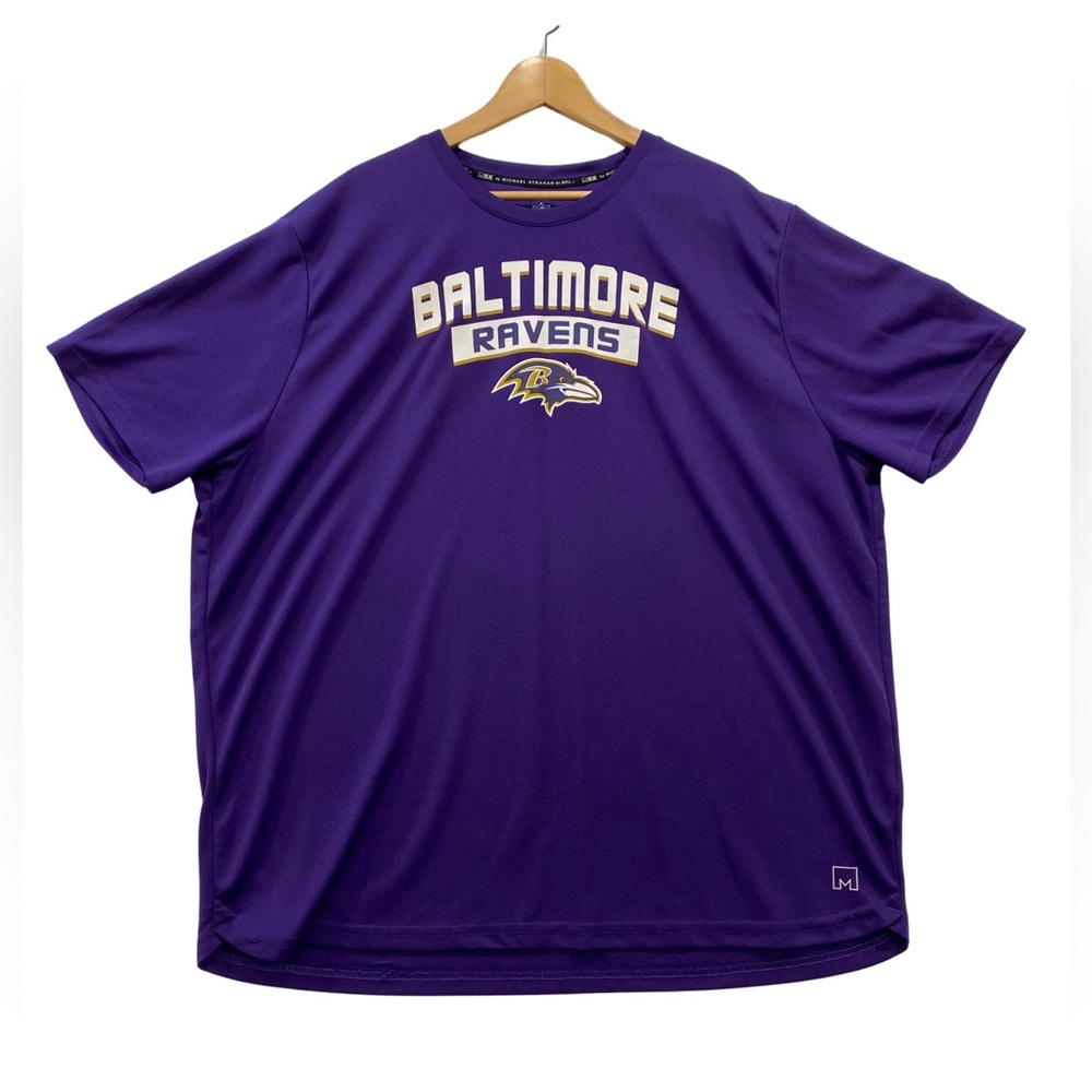 Baltimore Ravens Purple Short Sleeve T-Shirt 4XL MSX by Michael Strahan for NFL